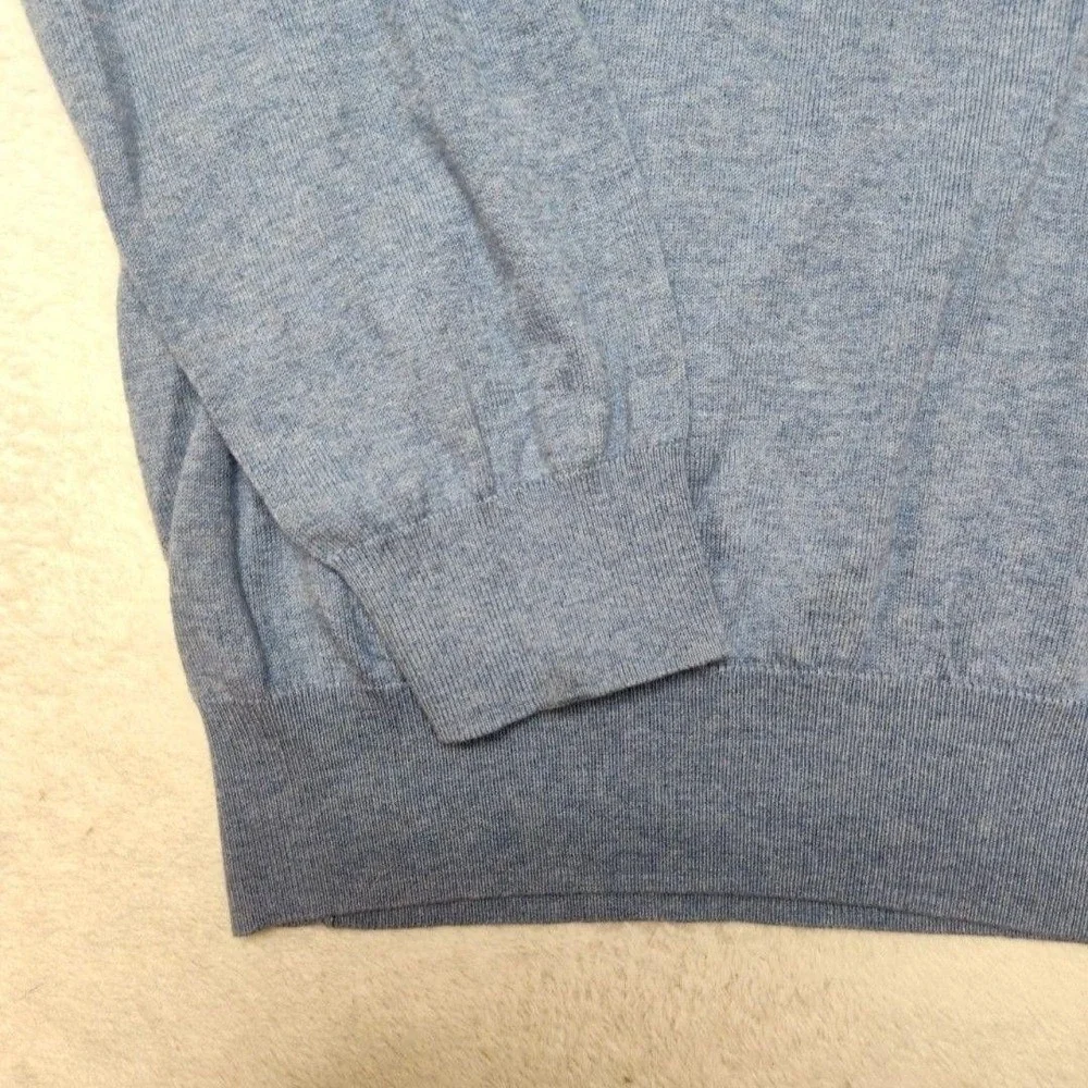 Polo Ralph Lauren Sweater Mens XL Blue V-Neck Pima Cotton Lightweight Pullover